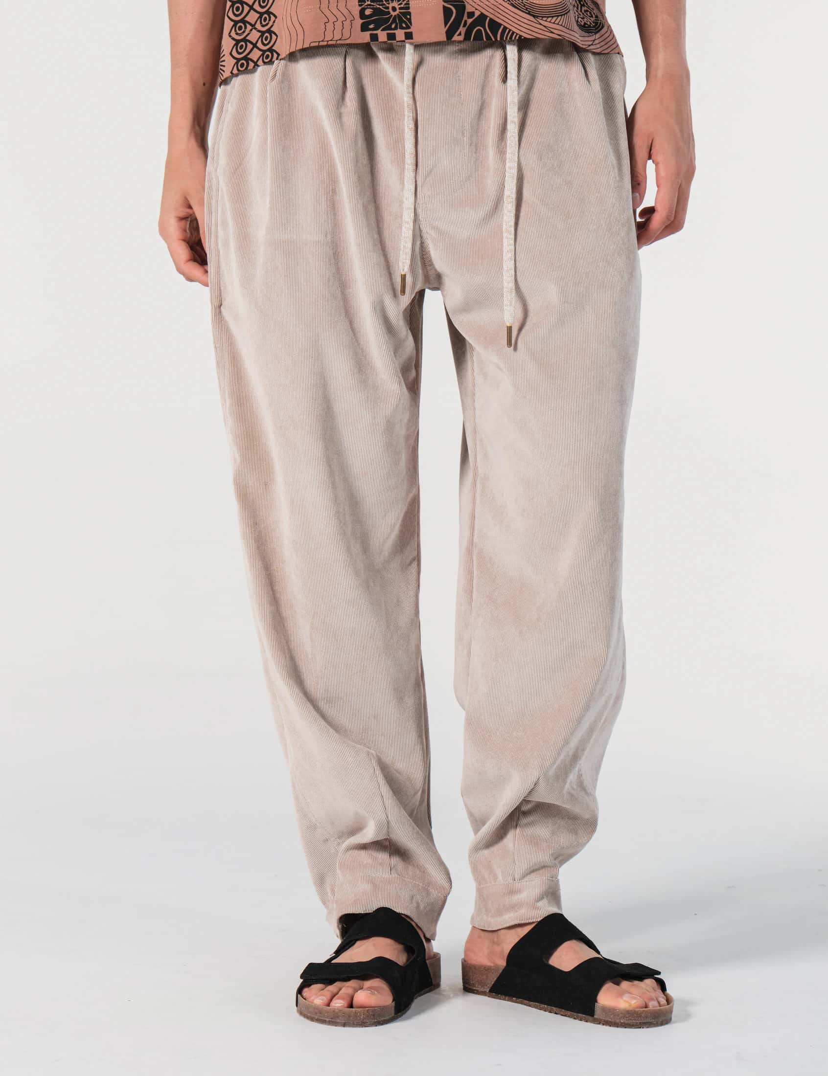 Pantalón Baggy Loose Fit Conexion Beige Hombre
