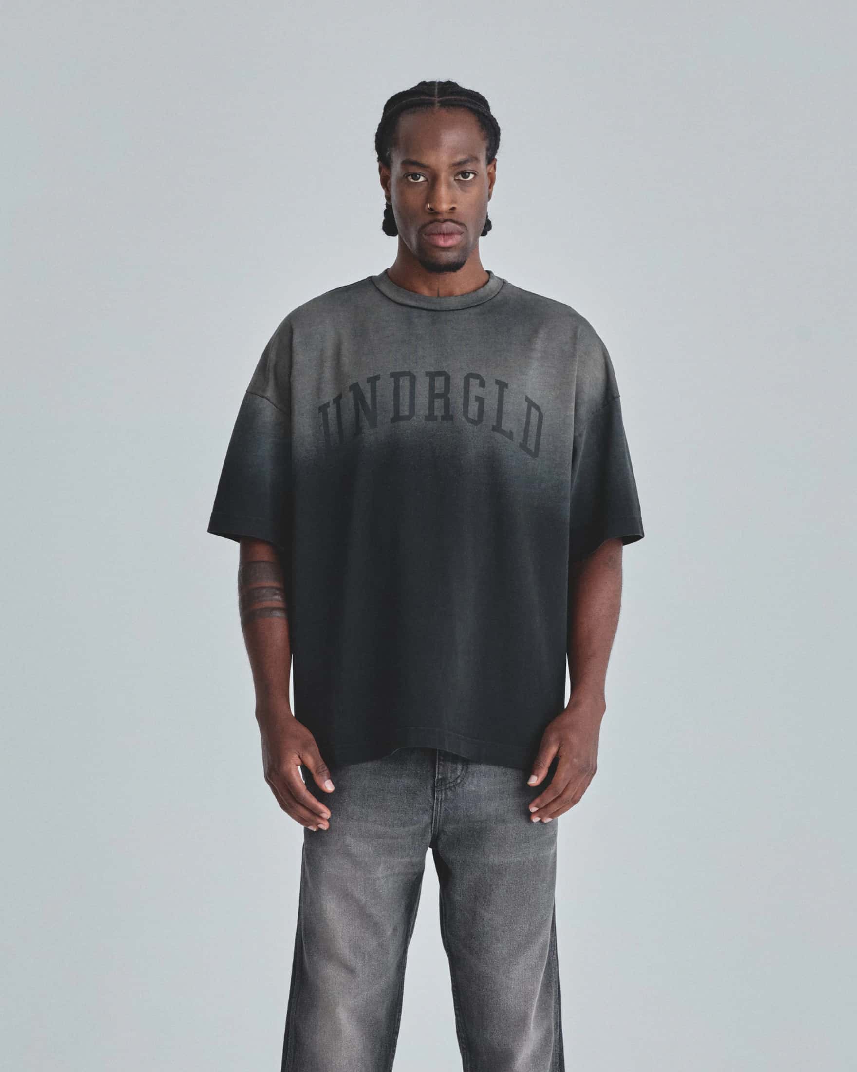 Line Varsity UNDRGLD Tshirt Faded Black - miniatura 2