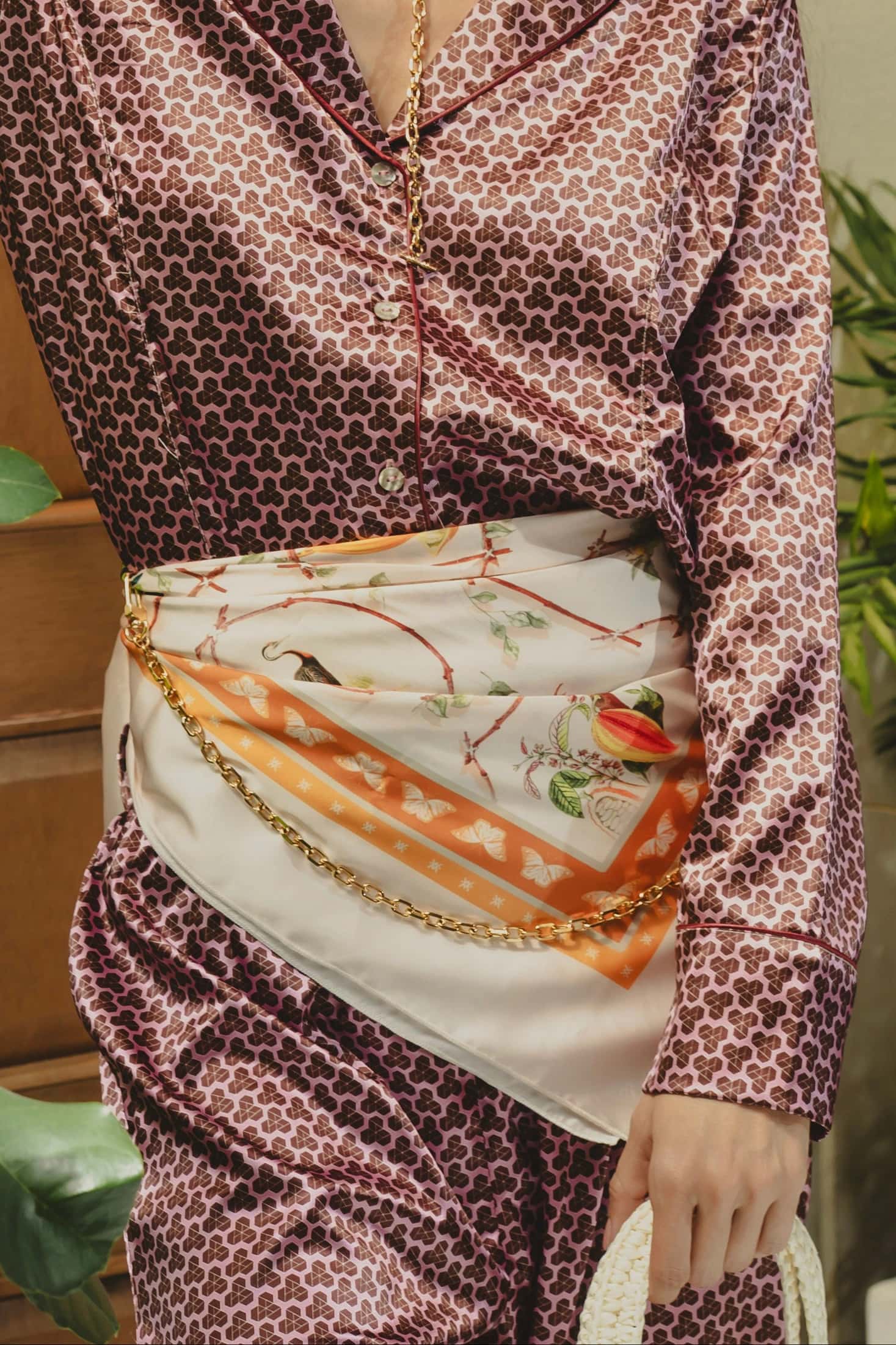 PAÑOLETA PAJAROS BEIGE MAXI