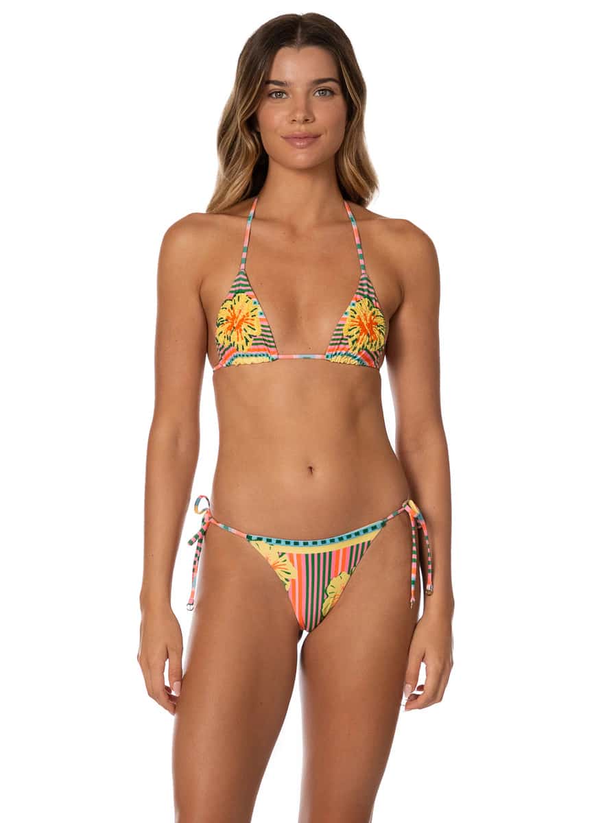Maaji Striped Paradise Zeny Sliding Triangle Bikini Top