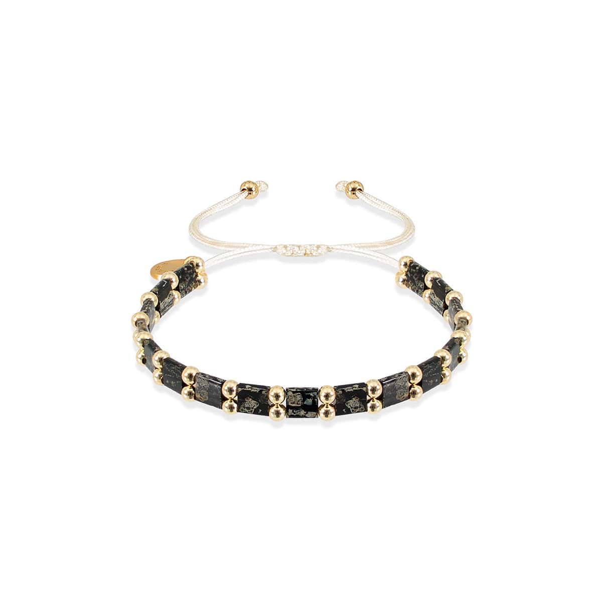Miyuki Bracelet | Black Gold