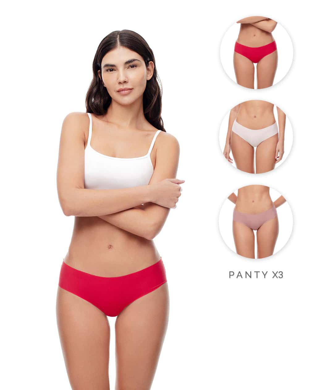 Panty cachetero invisible x3unds surtido