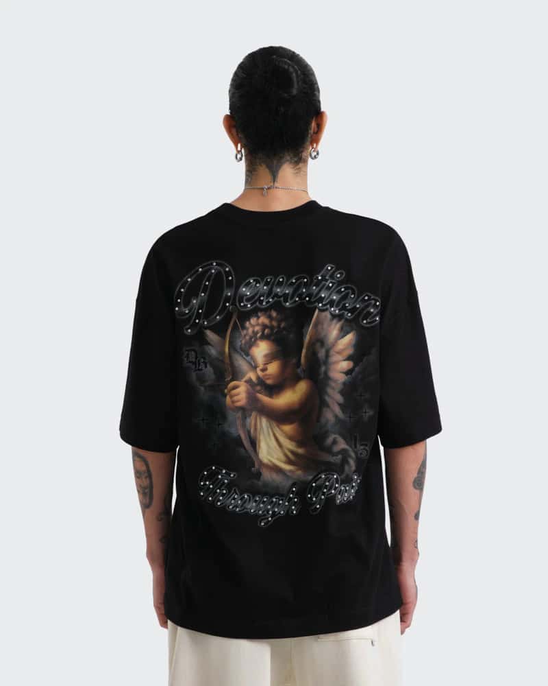 Camiseta Negra Oversize Guardian's