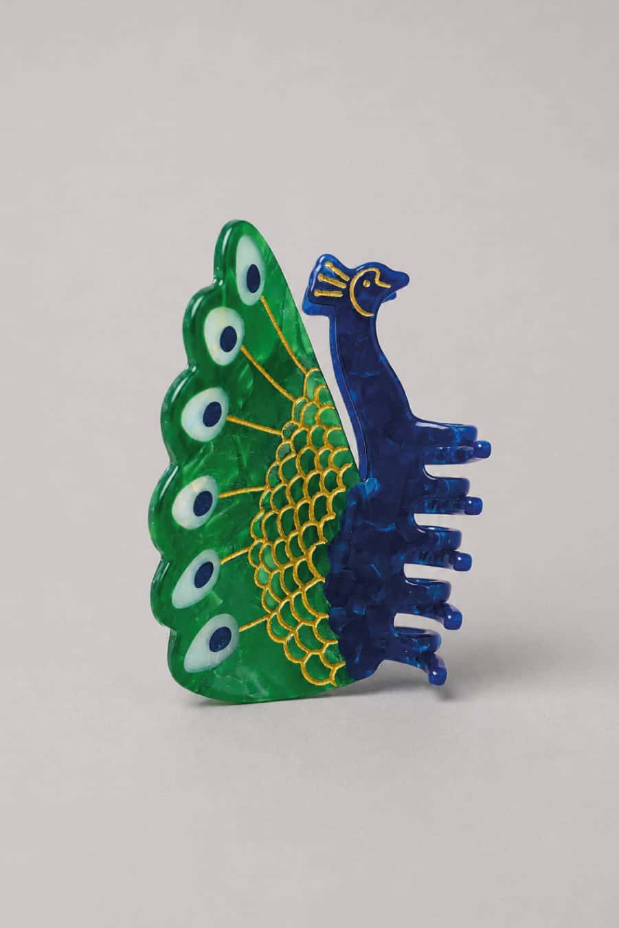 Peacock Hair Clip
