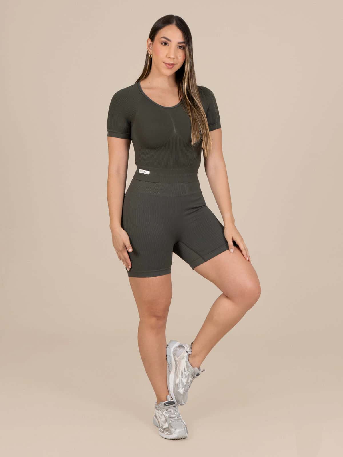 Samantha short set seamless gris