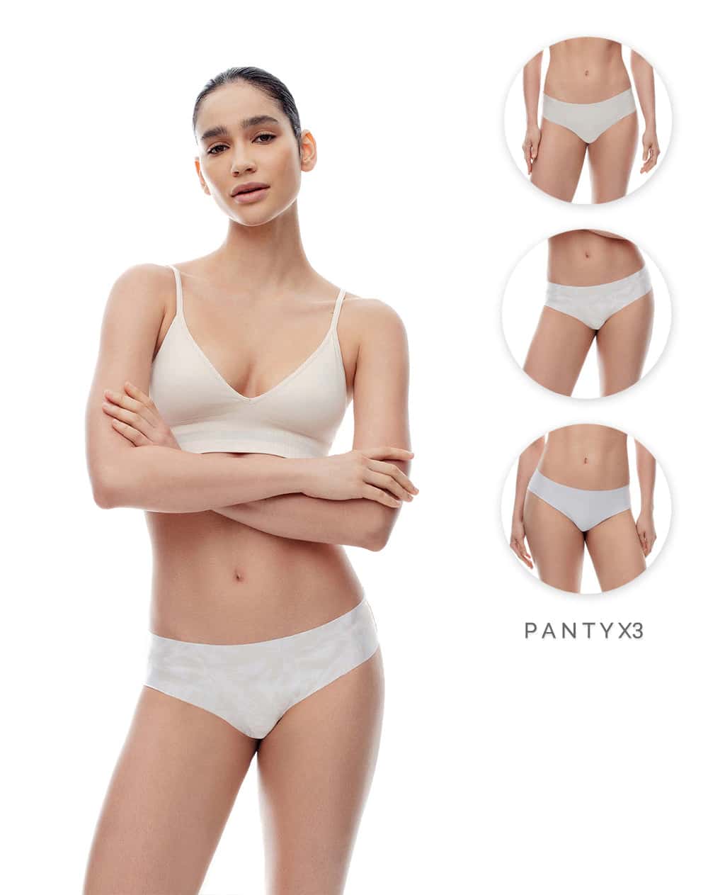 Panty cachetero invisible x3unds surtido