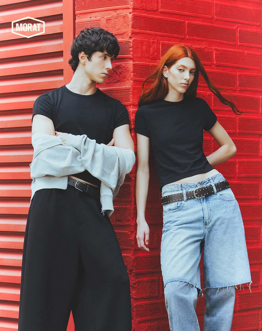 Camiseta slim negro unisex GEF | MORAT