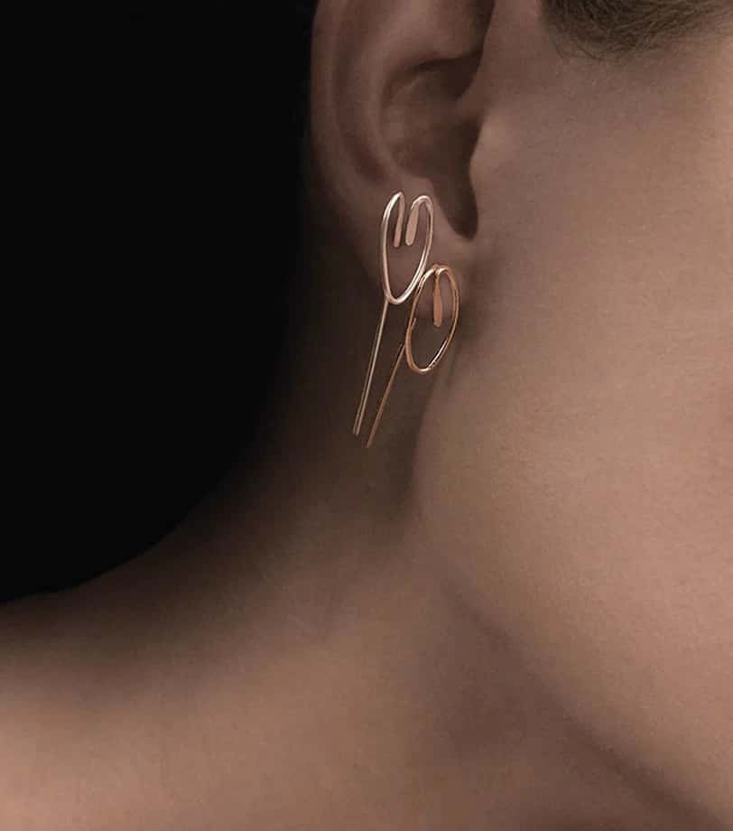 Aretes Brisa Cortos Dorado