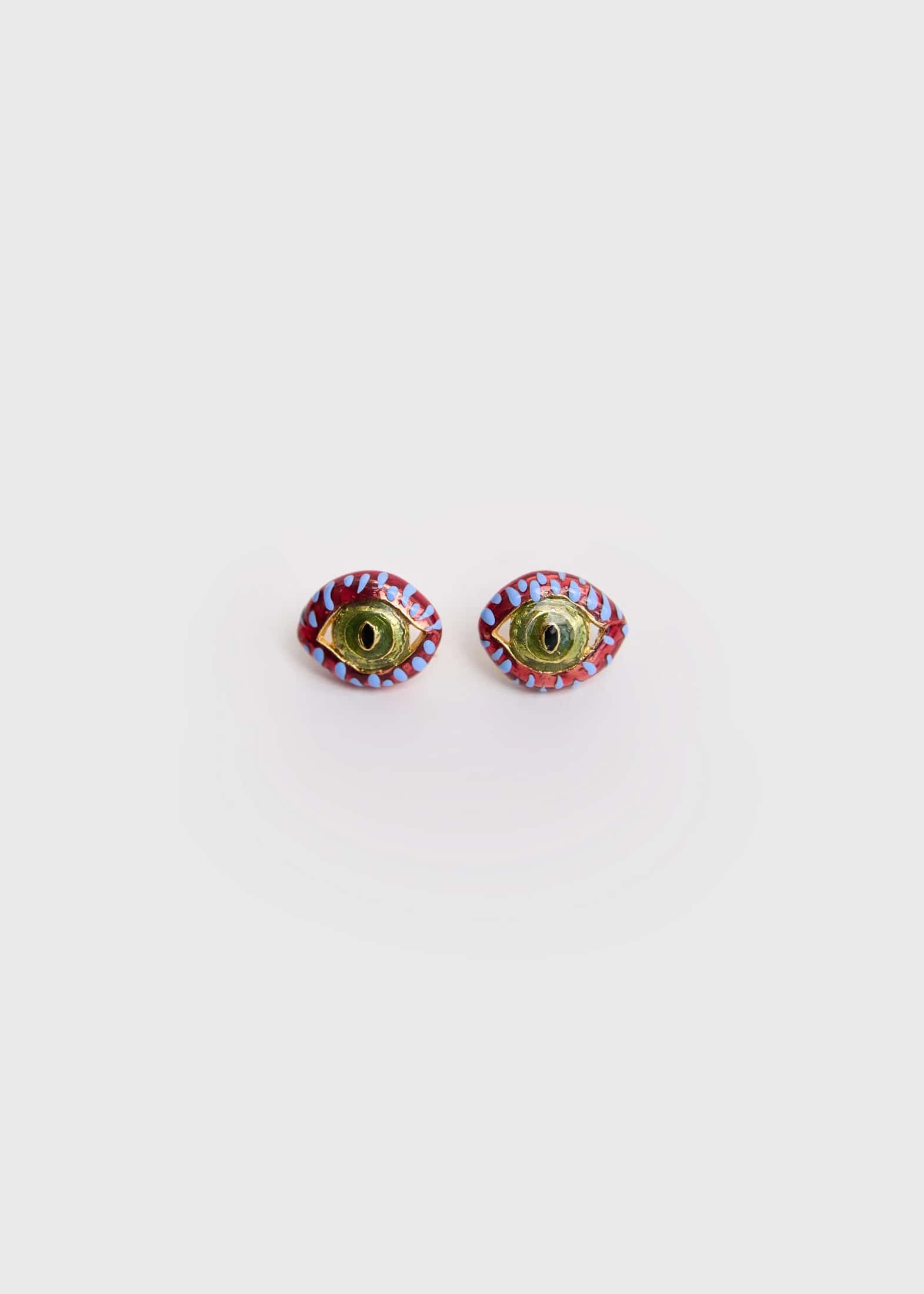 CAT EYE MINI BURGUNDY EARRINGS