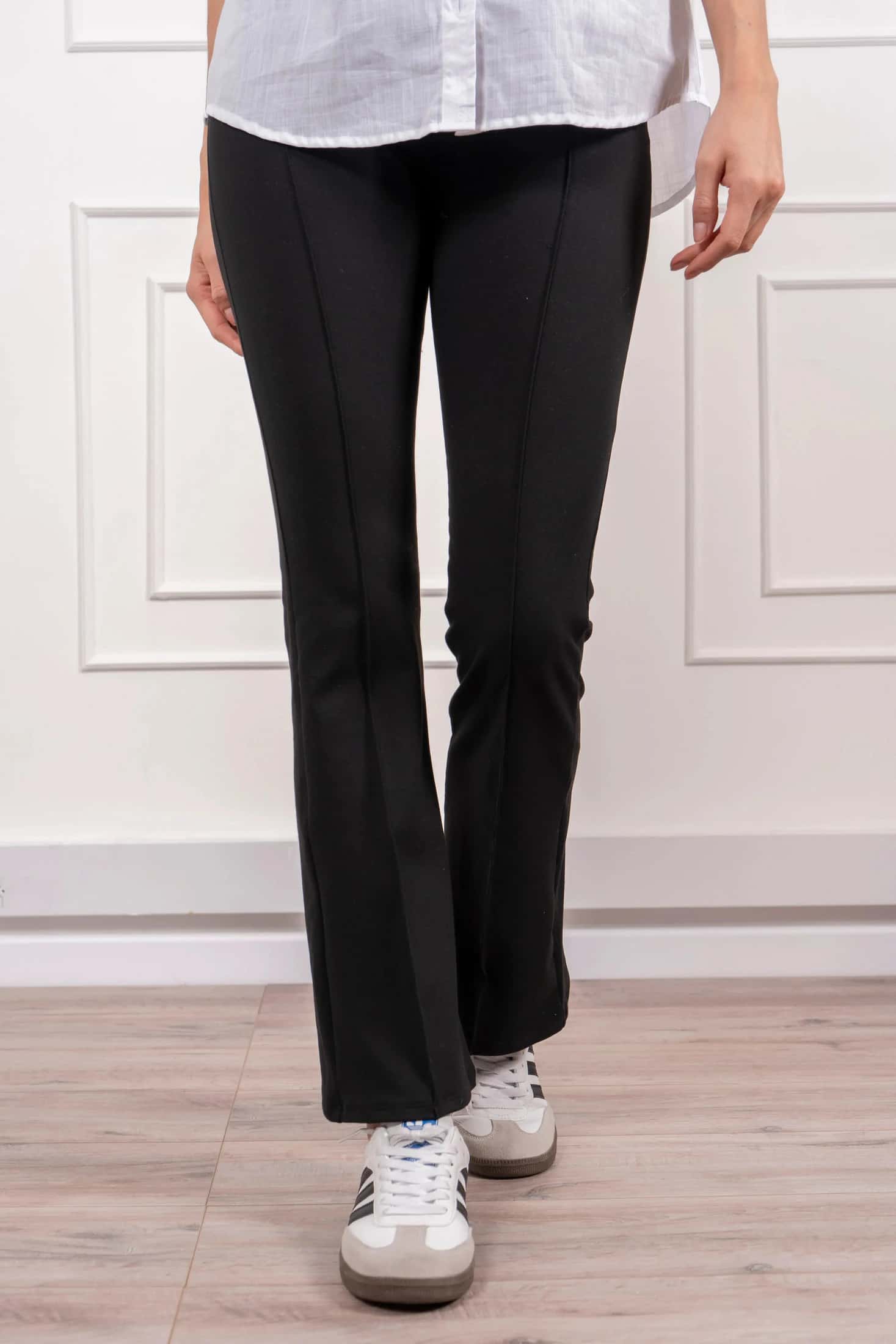 Pantalón Flare Leg Mujer Negro