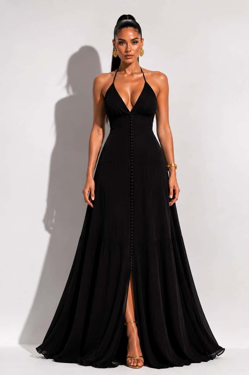 Vestido Heliconia Negro - miniatura 1
