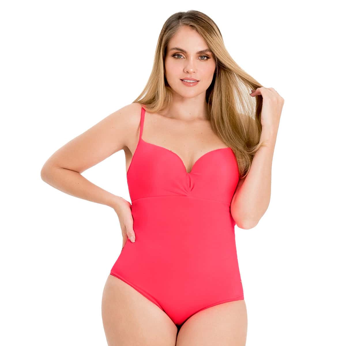 VESTIDO DE BAÑO ENTERO CON COPAS PREHORMADAS