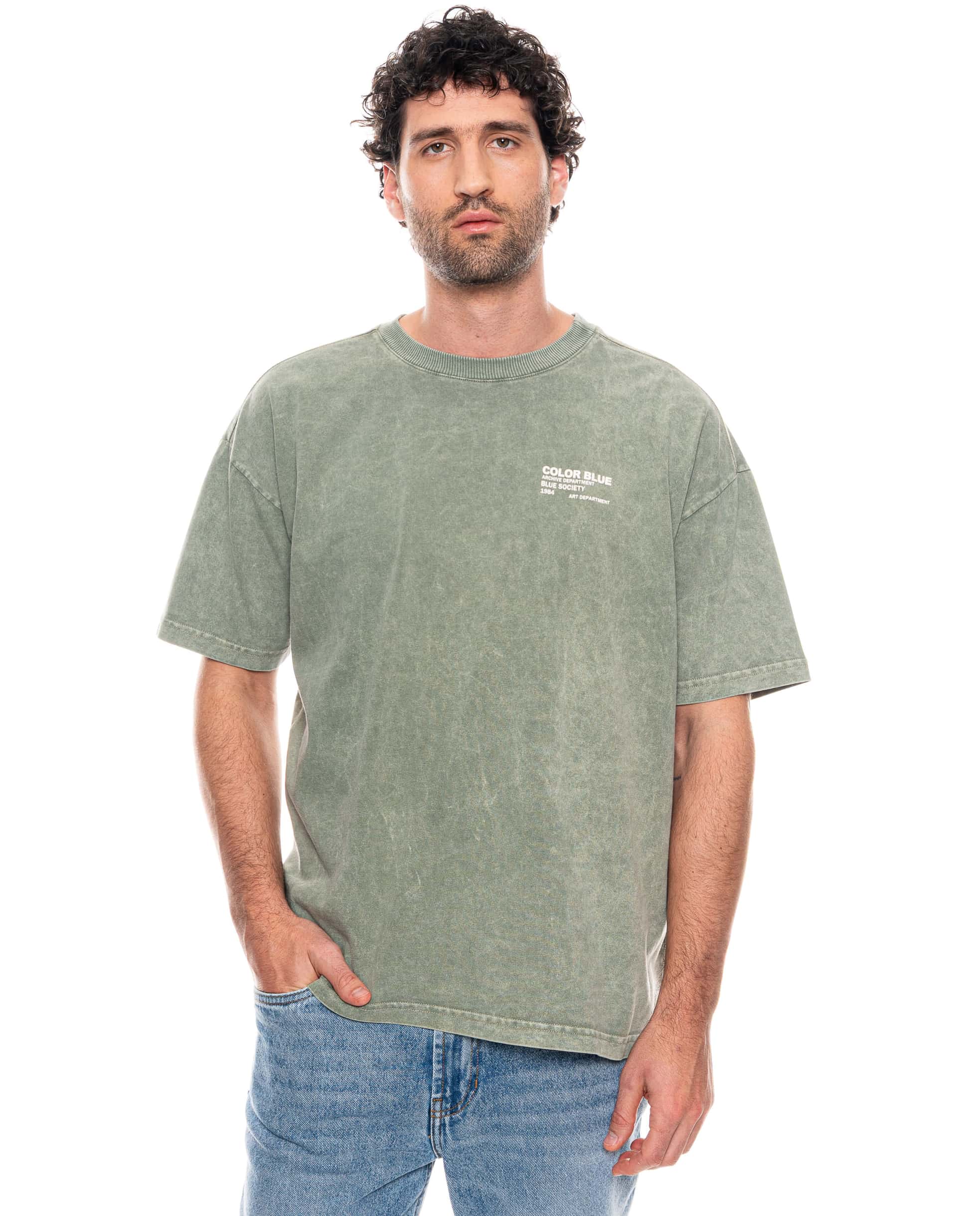 Camiseta Oversize Manga Corta Con Estampado En Frente Algodón. Peso 25