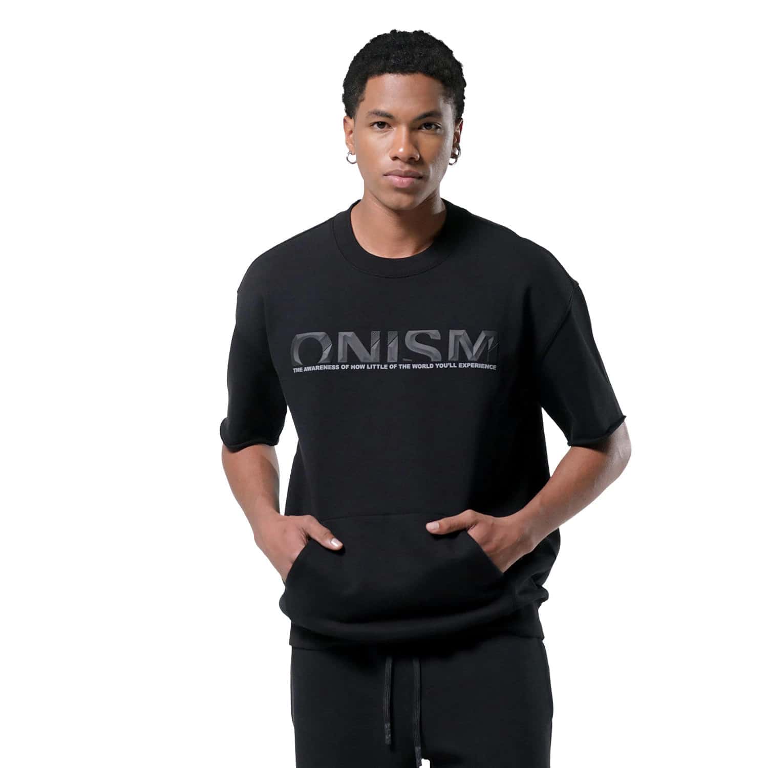 Buzo Unisex Stroke Negro Silueta urbana