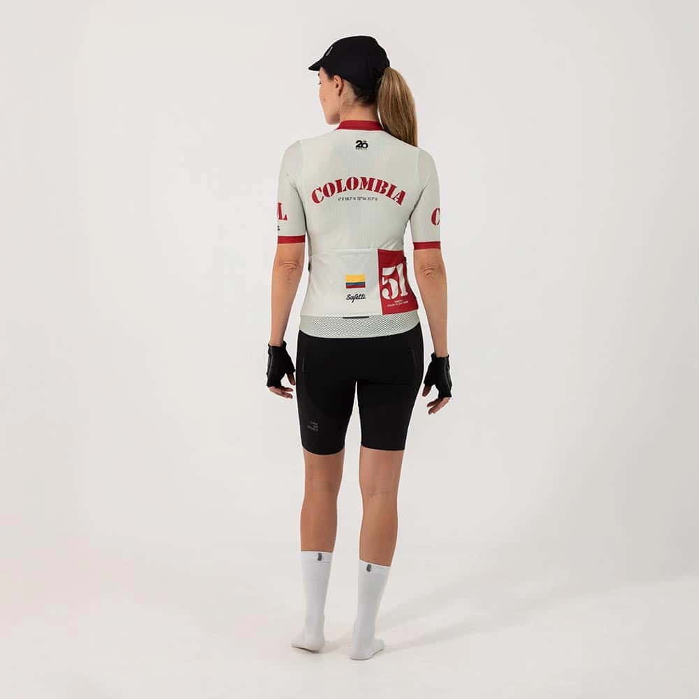 CAMISA CICLISMO MANGA CORTA COLOMBIA 51 PARA MUJER - miniatura 2