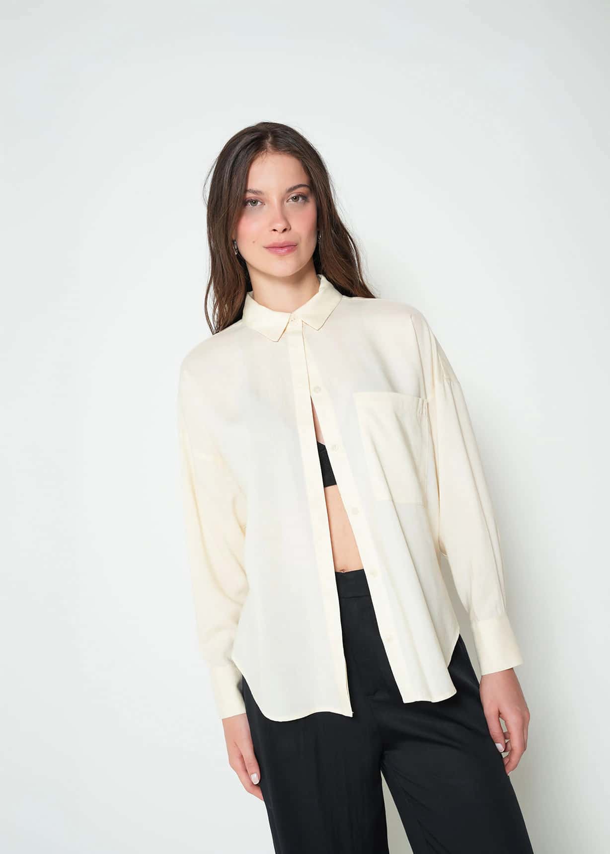 Camisa manga larga con bolsillo