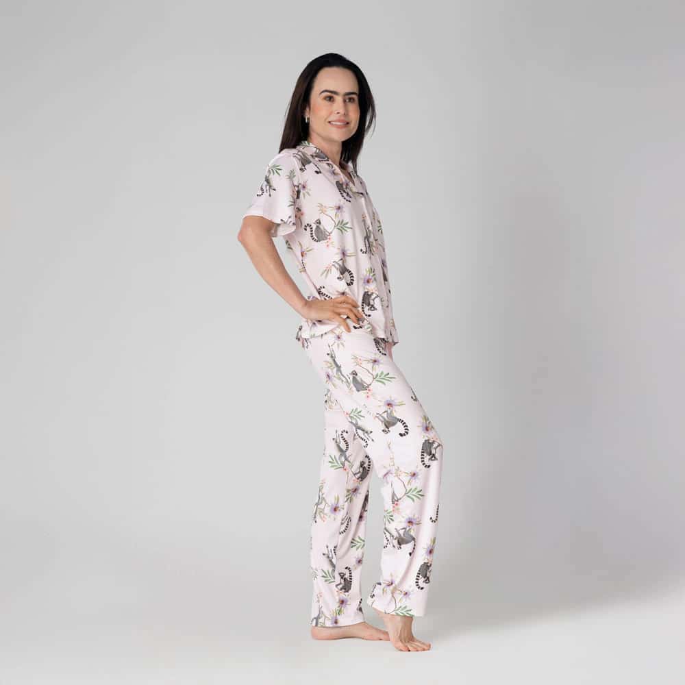 Conjunto de Pijama Pantalón Largo Estampado Lémures.
