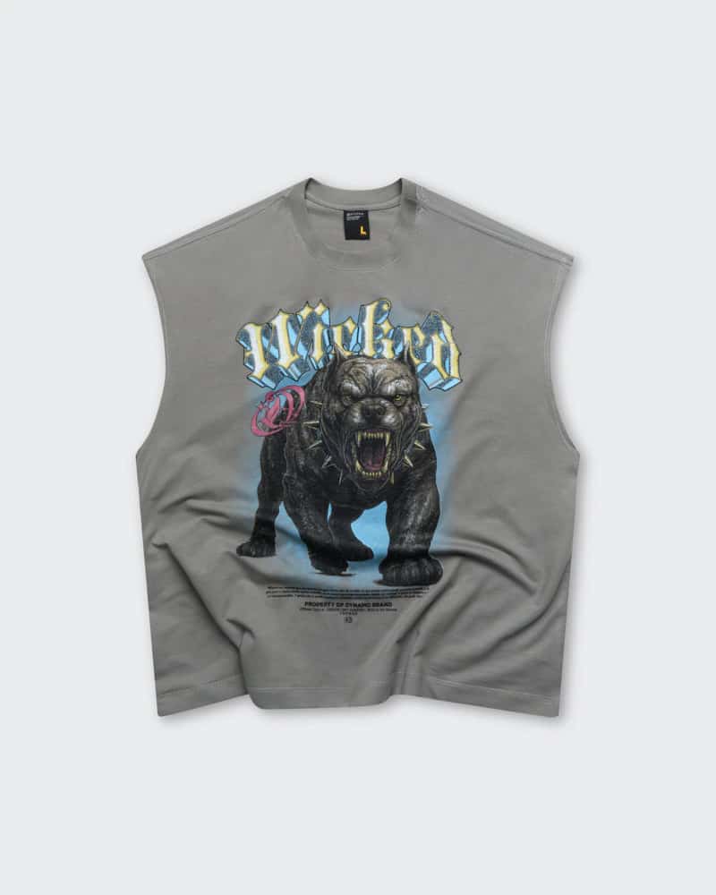 Camiseta Gris Tank Oversize Wildbred - miniatura 5