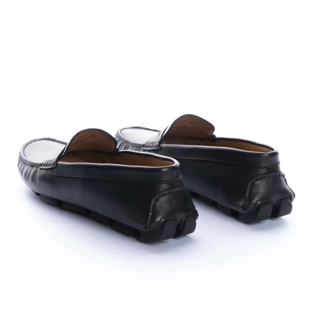 Mocasines Hombre Penny Cuero Liso Negro - miniatura 2