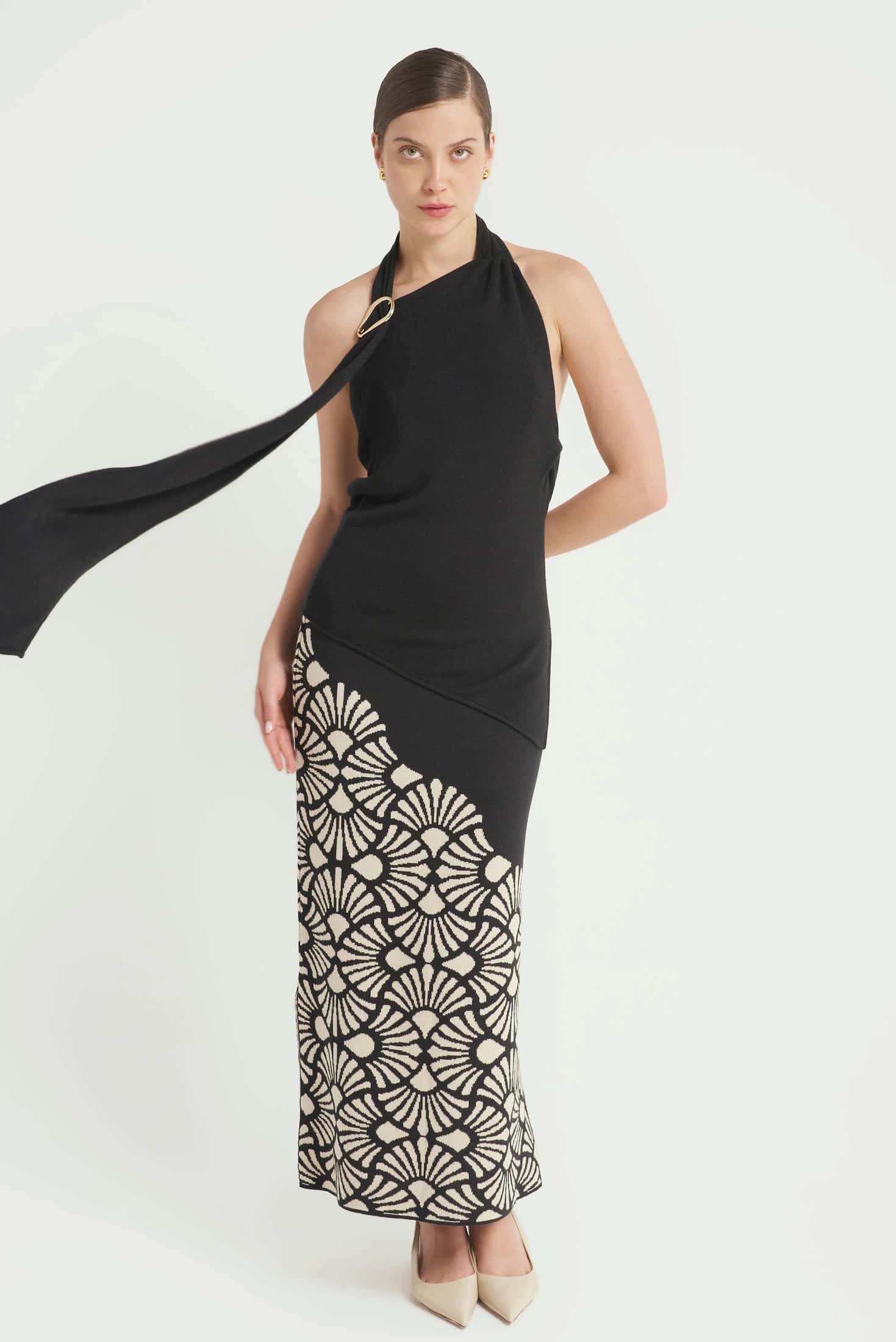 Falda Venus Negro-Beige