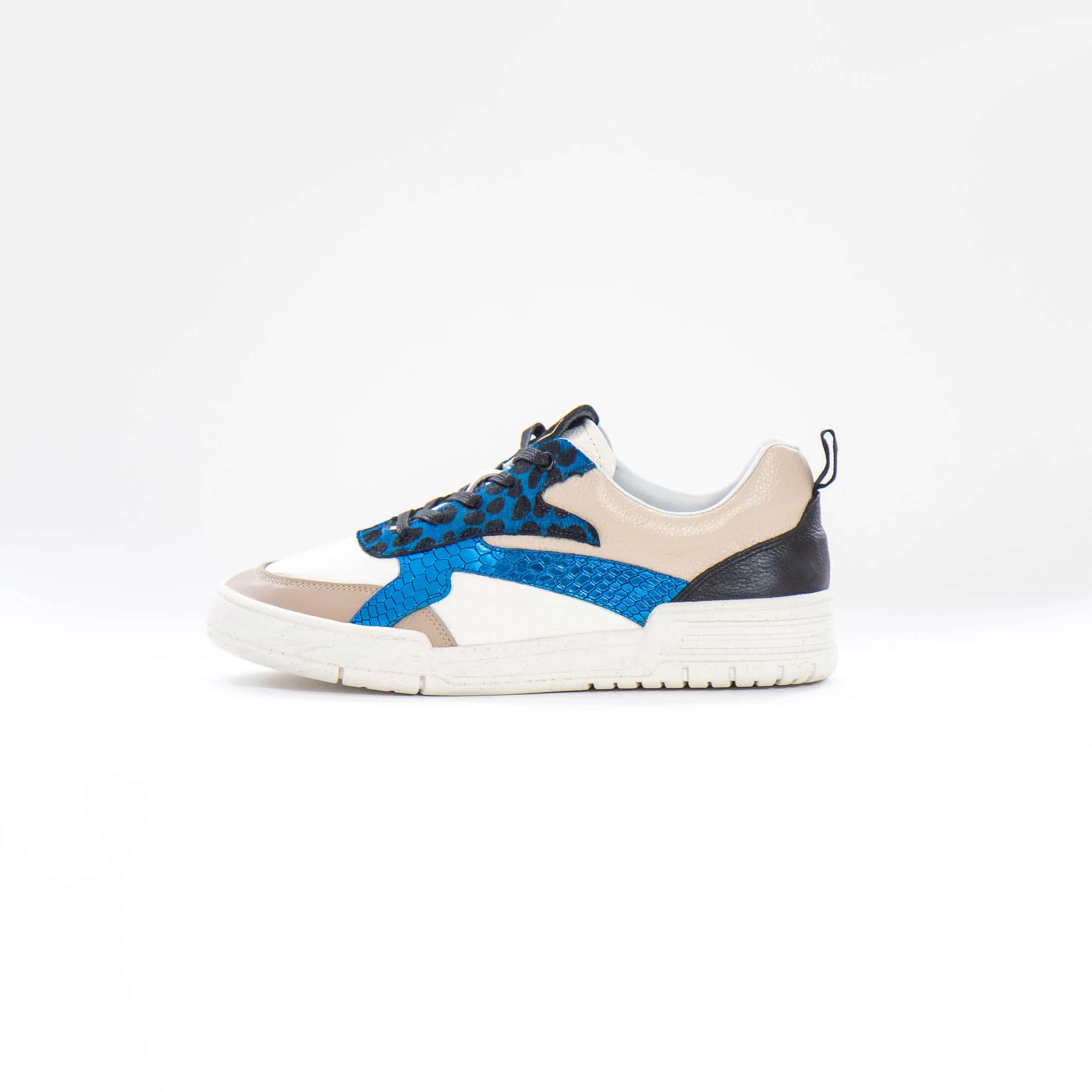 Tenis Angelica - Azul y Beige