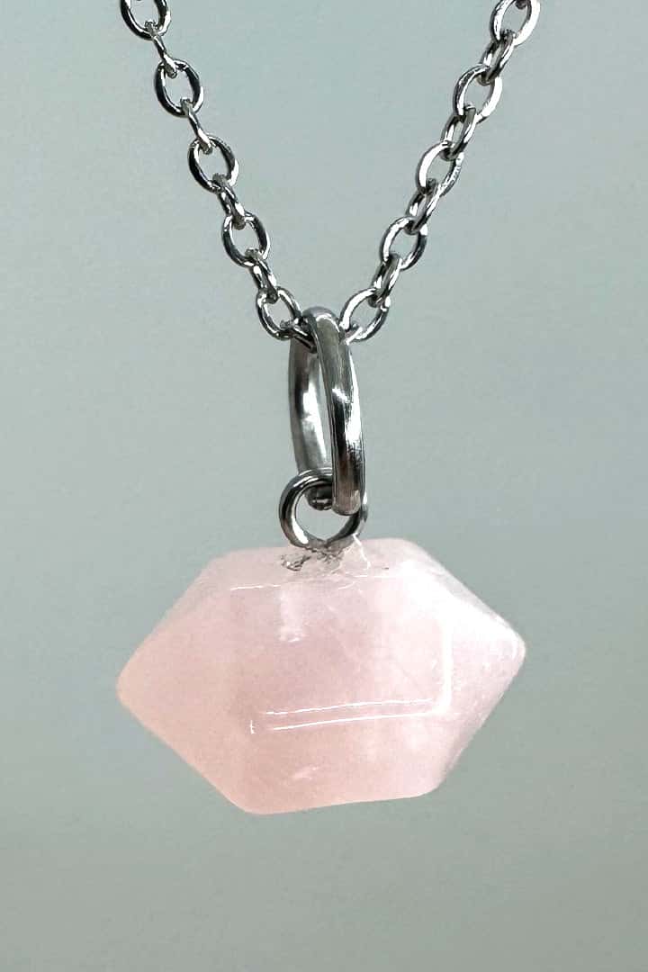 Cadena cuarzo rosa