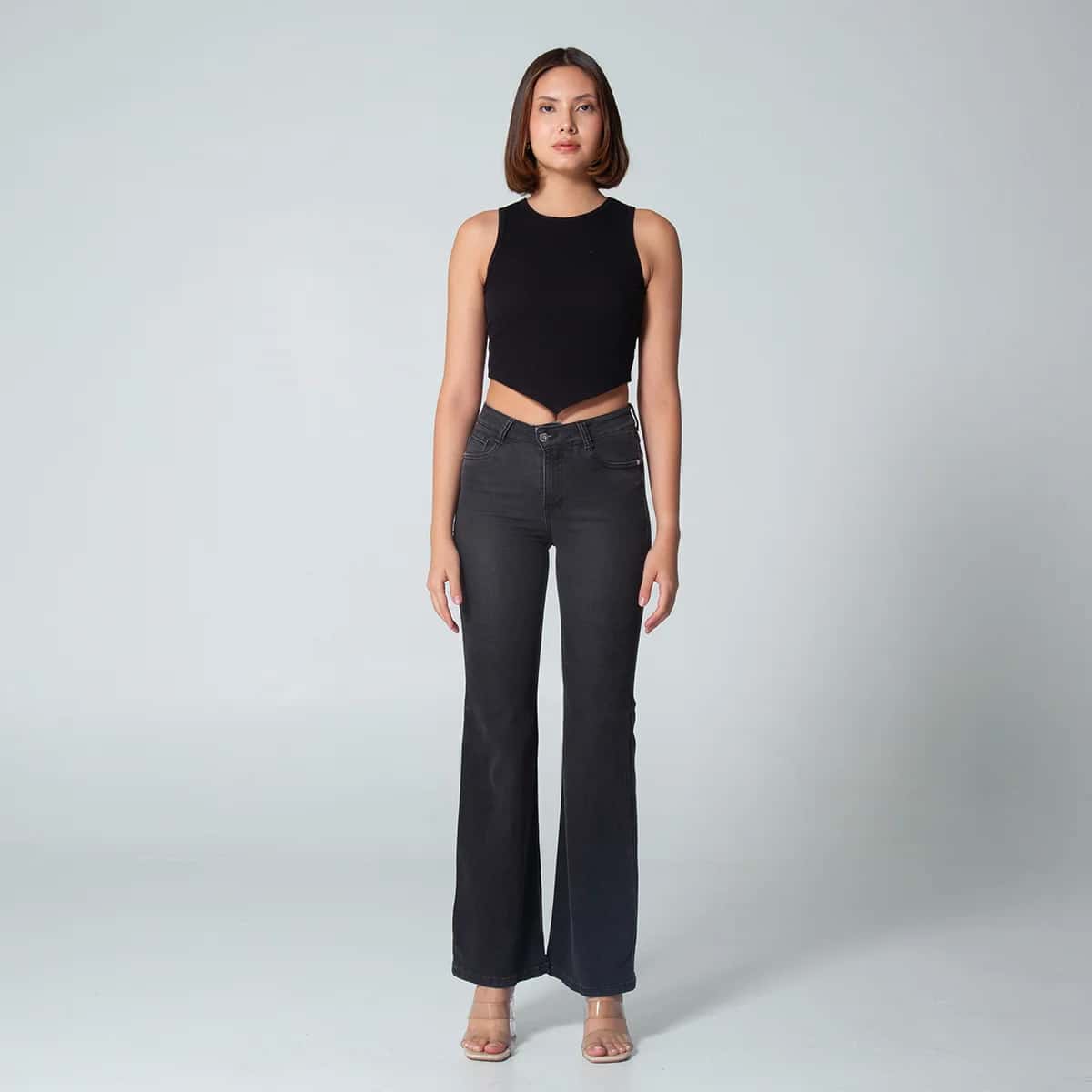 Jean Flare Diamante