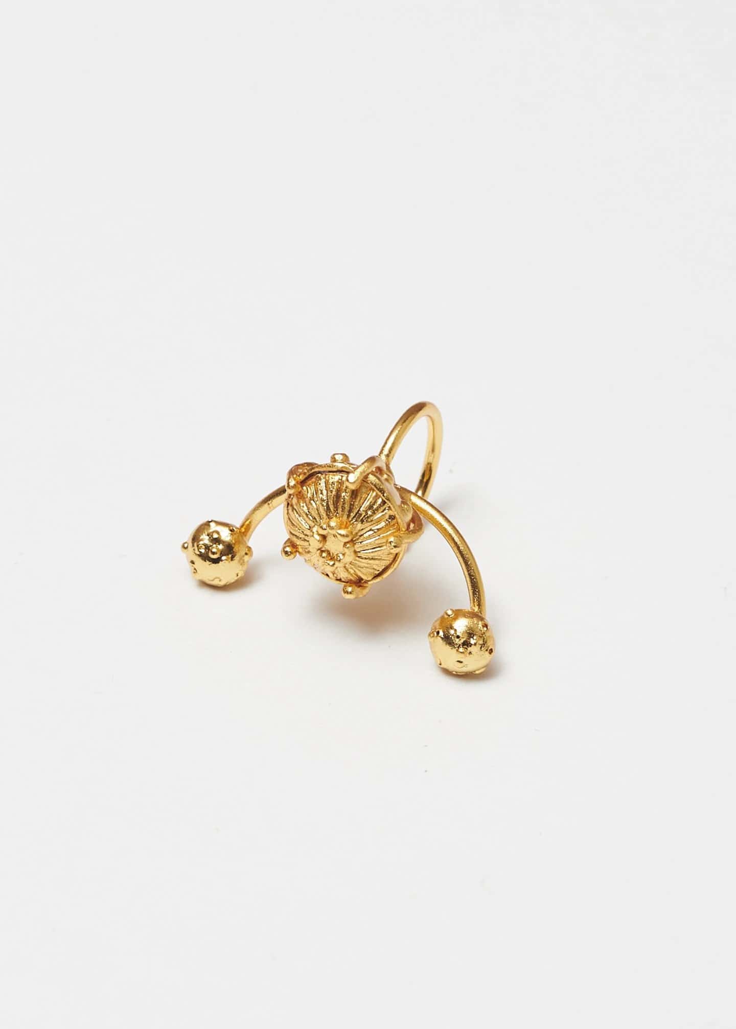 Earcuff jardin setas dorado