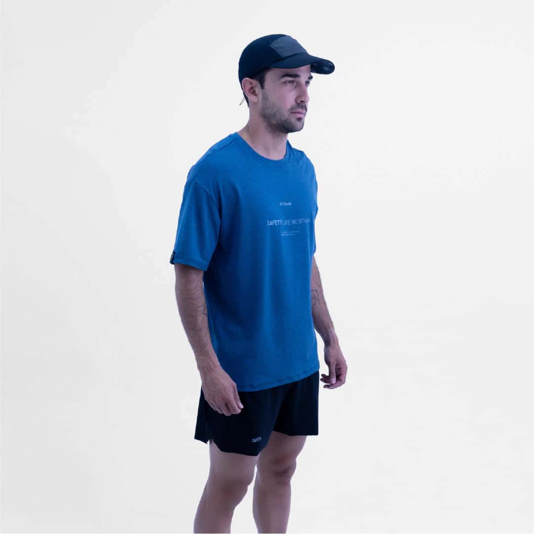 CAMISETA LIFESTYLE MANGA CORTA ROAM OVERSIZE BLUE PARA HOMBRE - miniatura 2