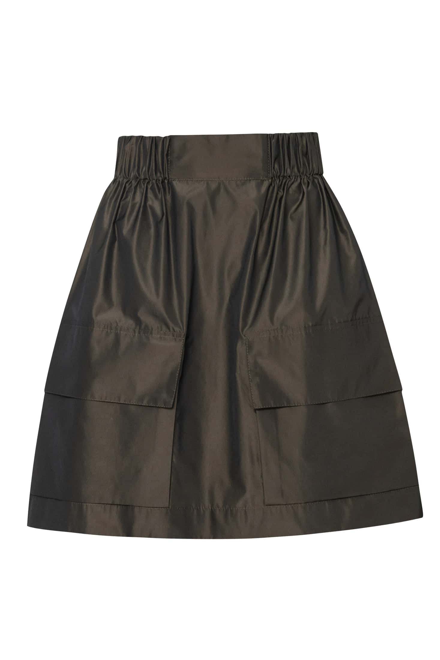 Gathered Taffeta Mini Skirt - miniatura 4