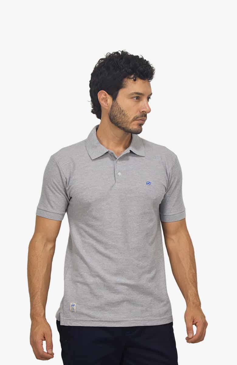Camiseta Polo Gris Para Hombre