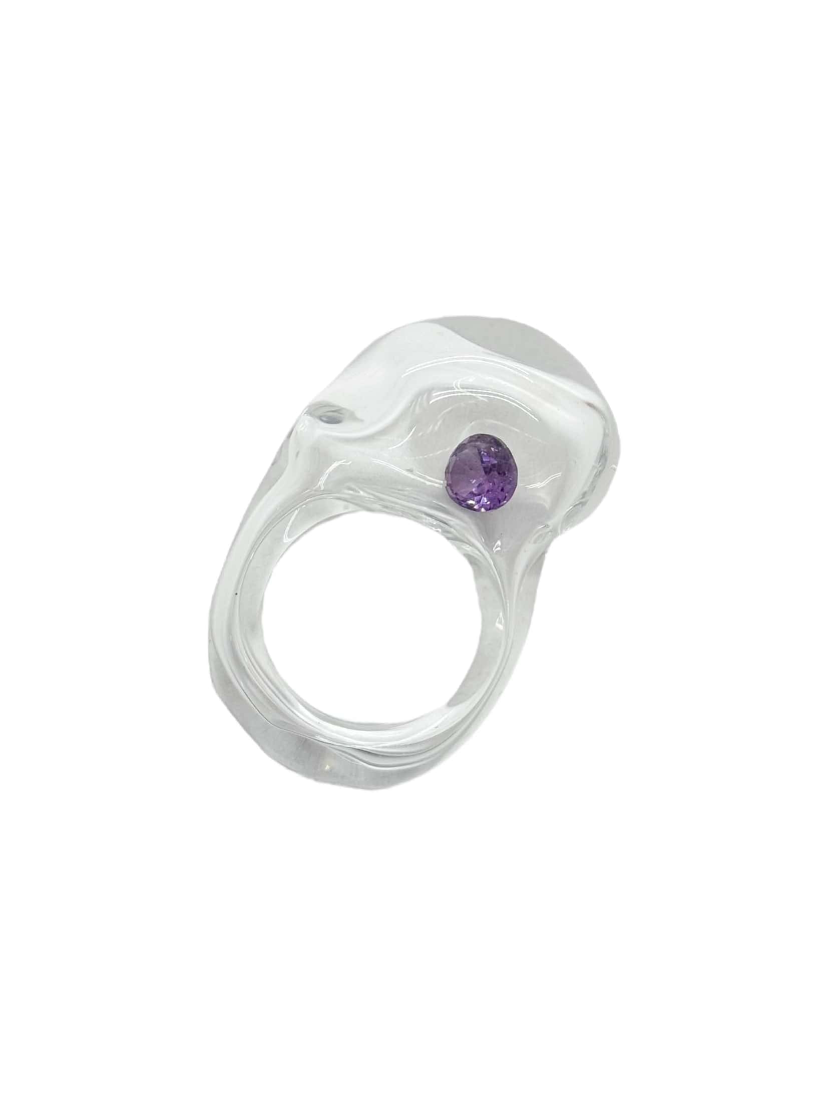 anillo vidrio zircón - miniatura 2