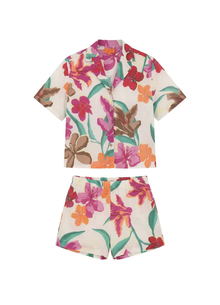 FLOWERS PIJAMA SET SHORT 23167