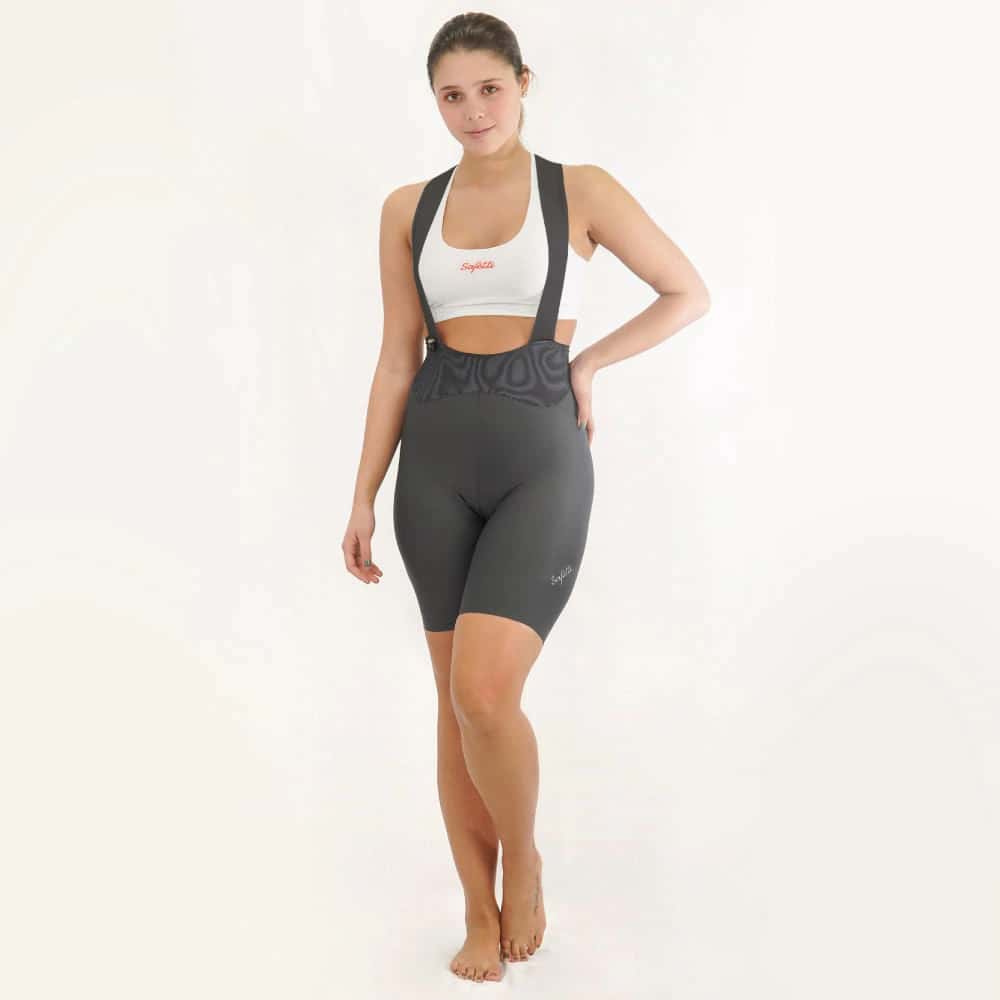 PANTALONETA CICLISMO TOSCANA 2.0 GRIGIO PARA MUJER - miniatura 1