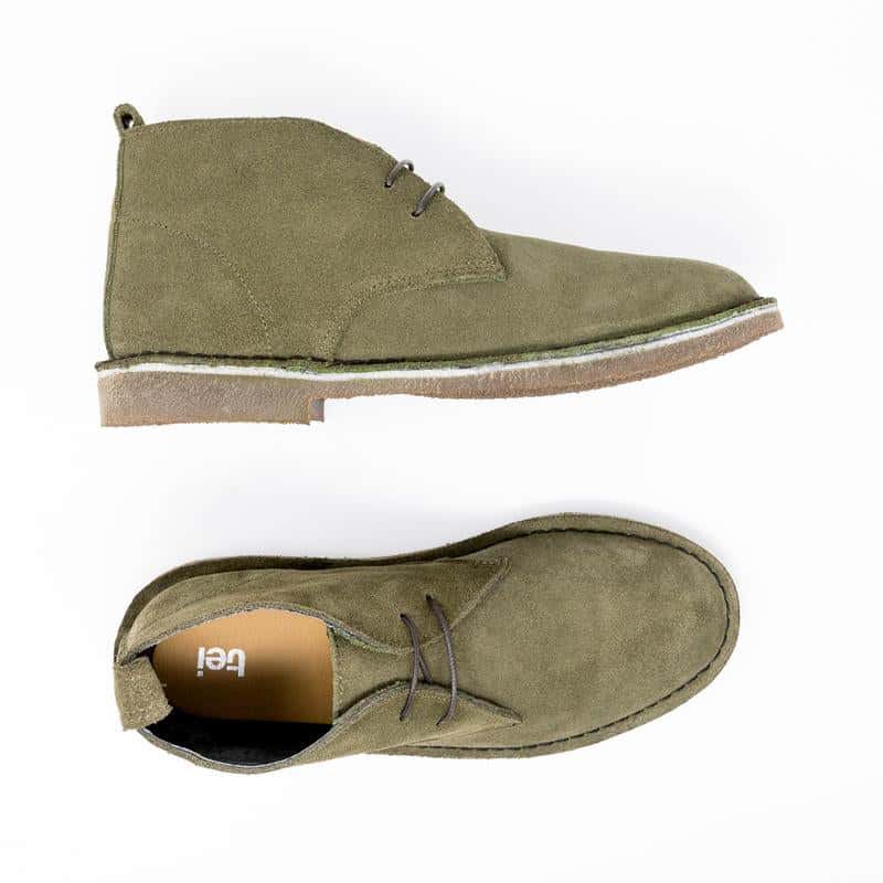 Botas Desert Hombre Cuero Carnaza Verde Oliva - miniatura 3