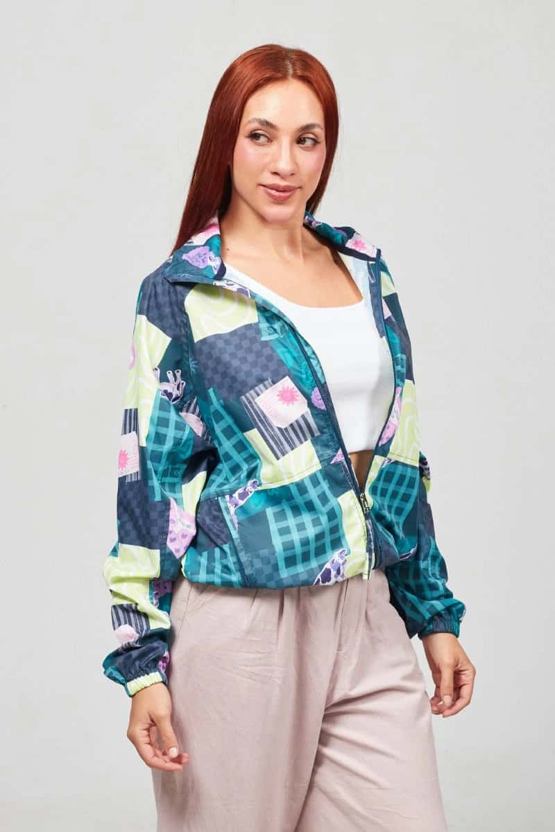 Chaqueta Rompevientos Verde Ensueños