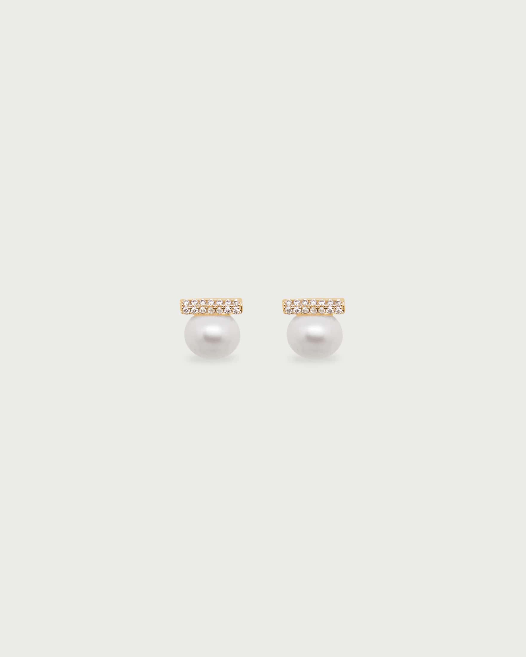 Aretes Perla y Cristales