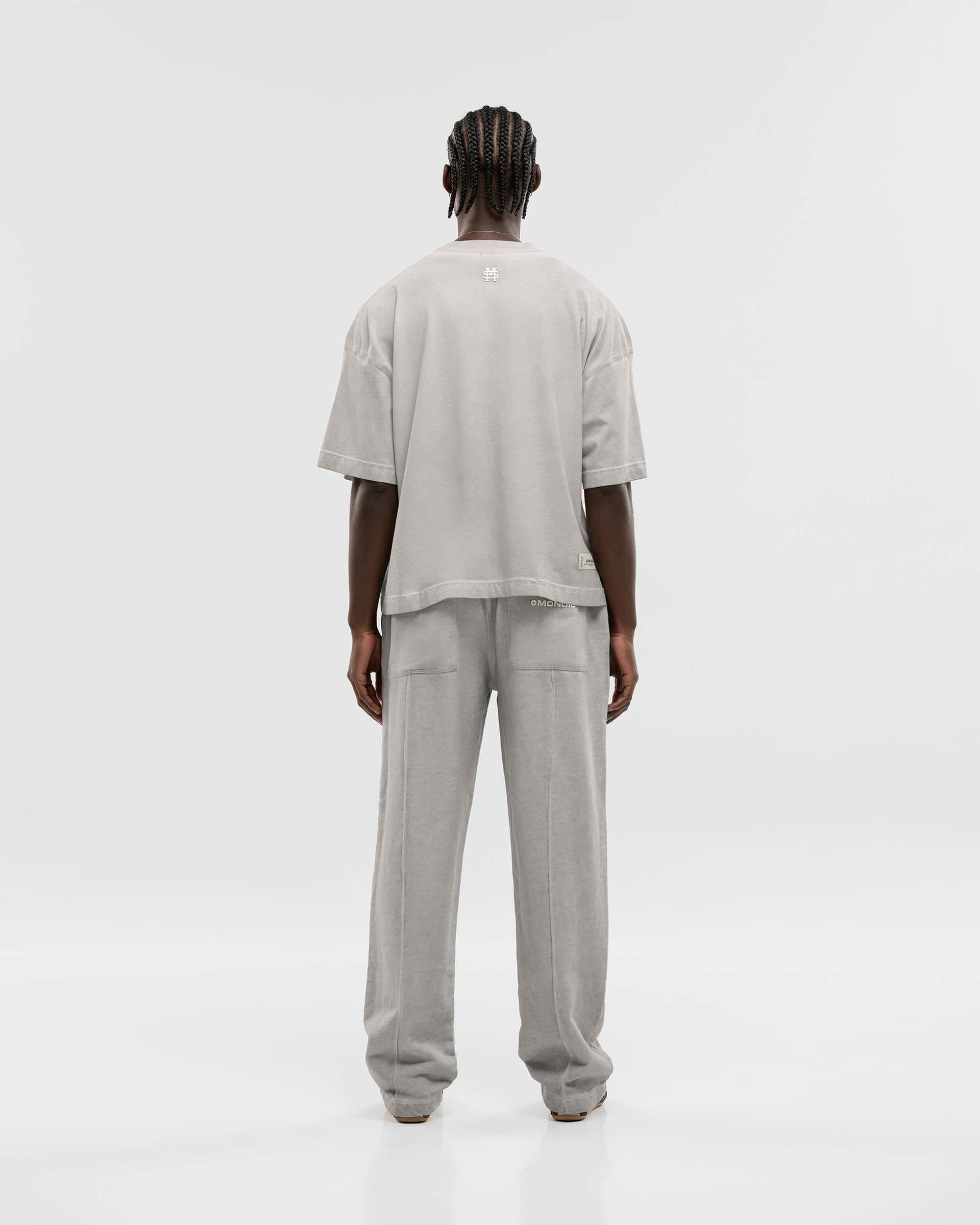 Camiseta Boxy Fit Básica V2 - Gris Desgastado - miniatura 4