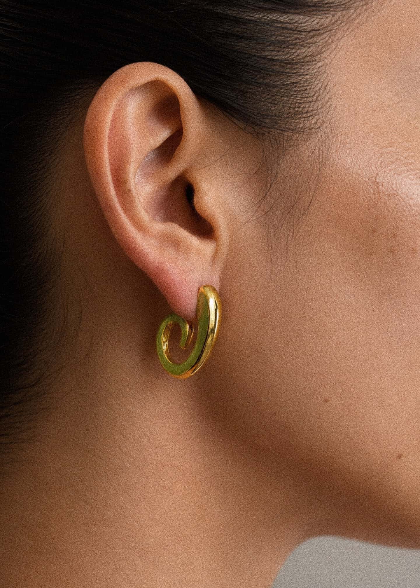 Aretes Spiral Verde - miniatura 2