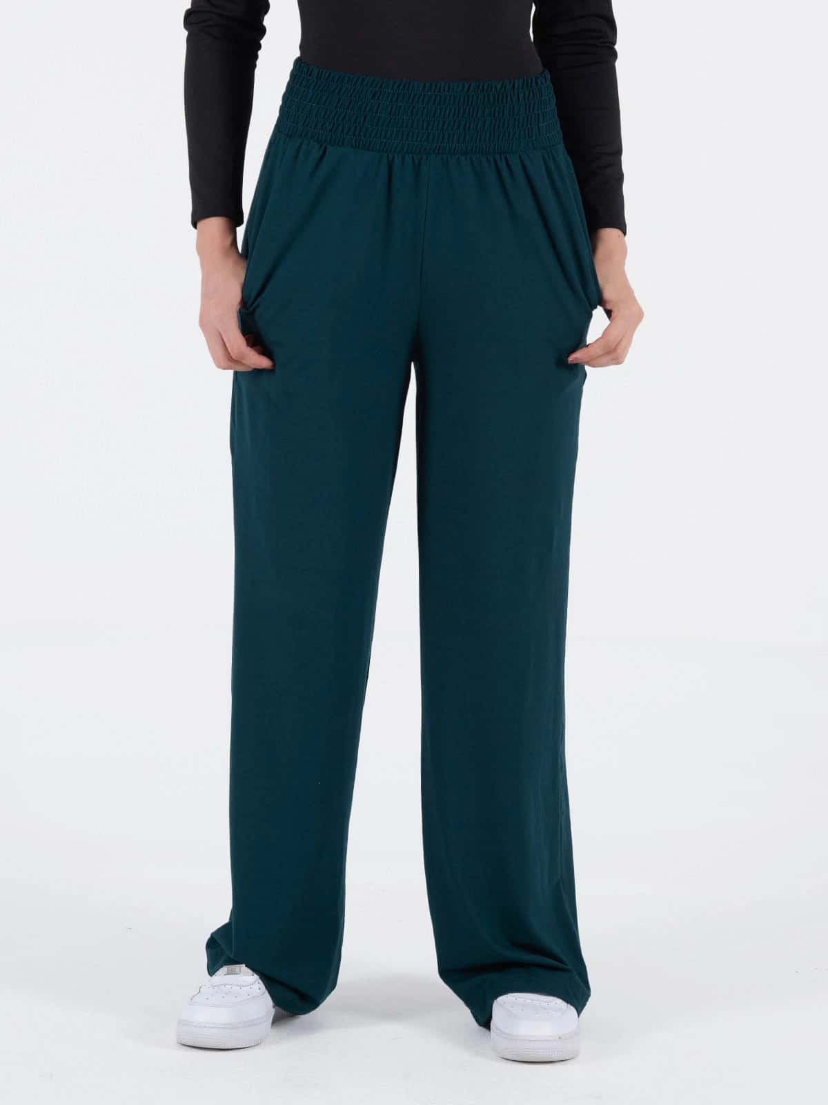 Pantalon karina melon verde botella oscuro