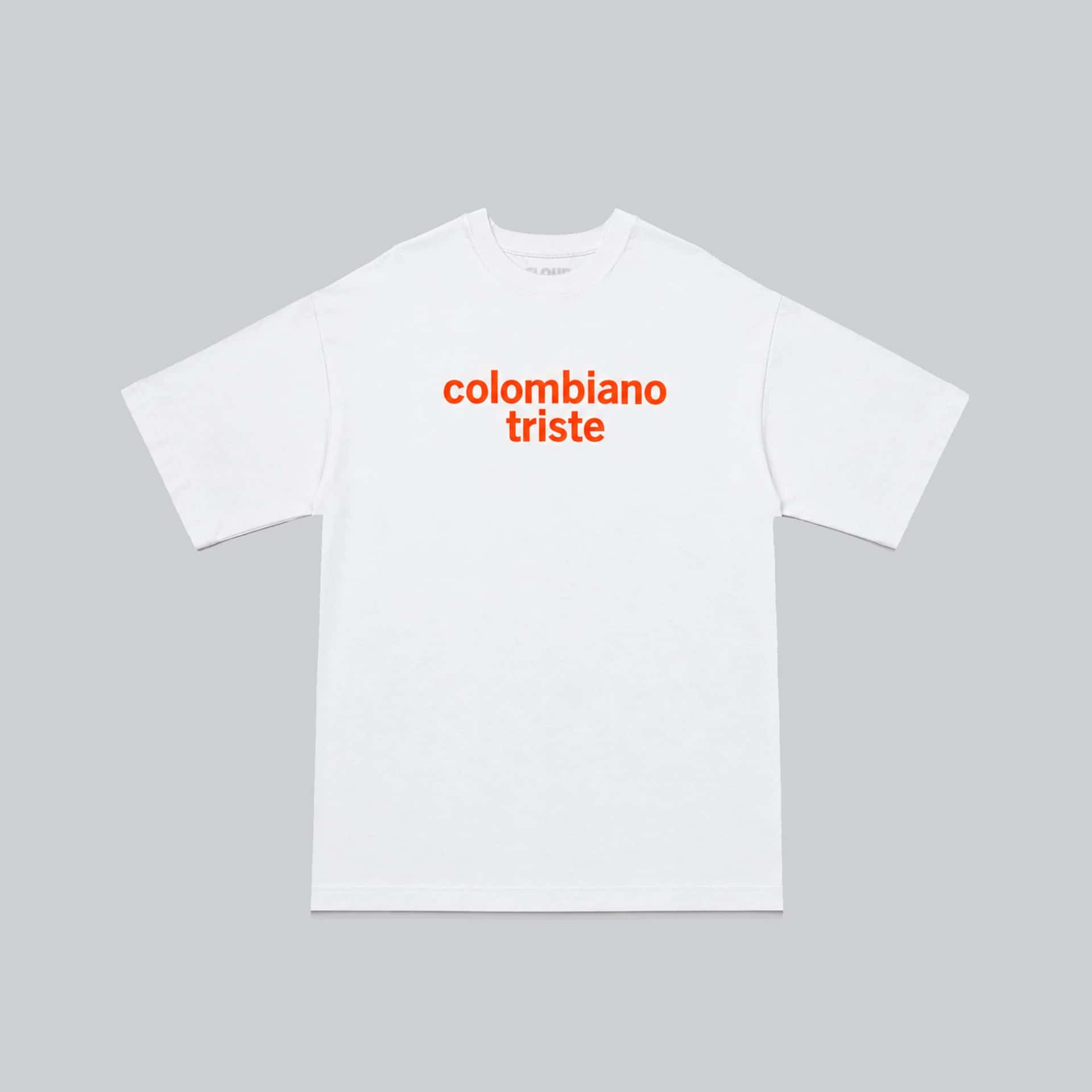 Camiseta colombiano triste blanco/rojo