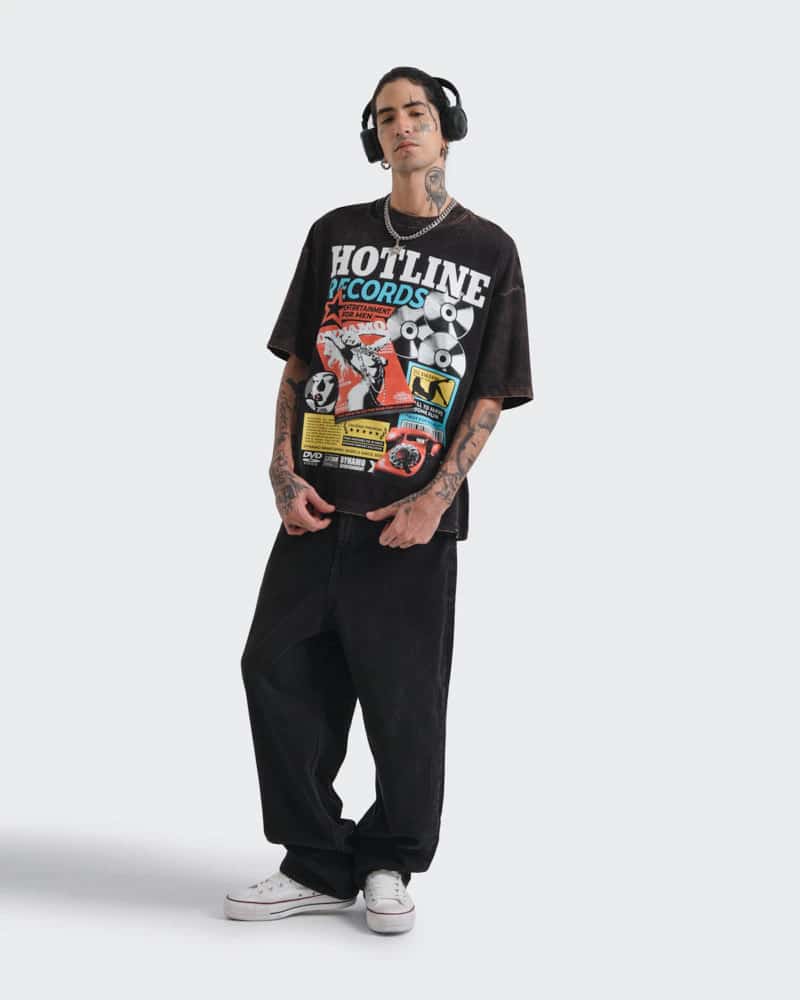 Camiseta Gris Oversize Hotline - miniatura 8