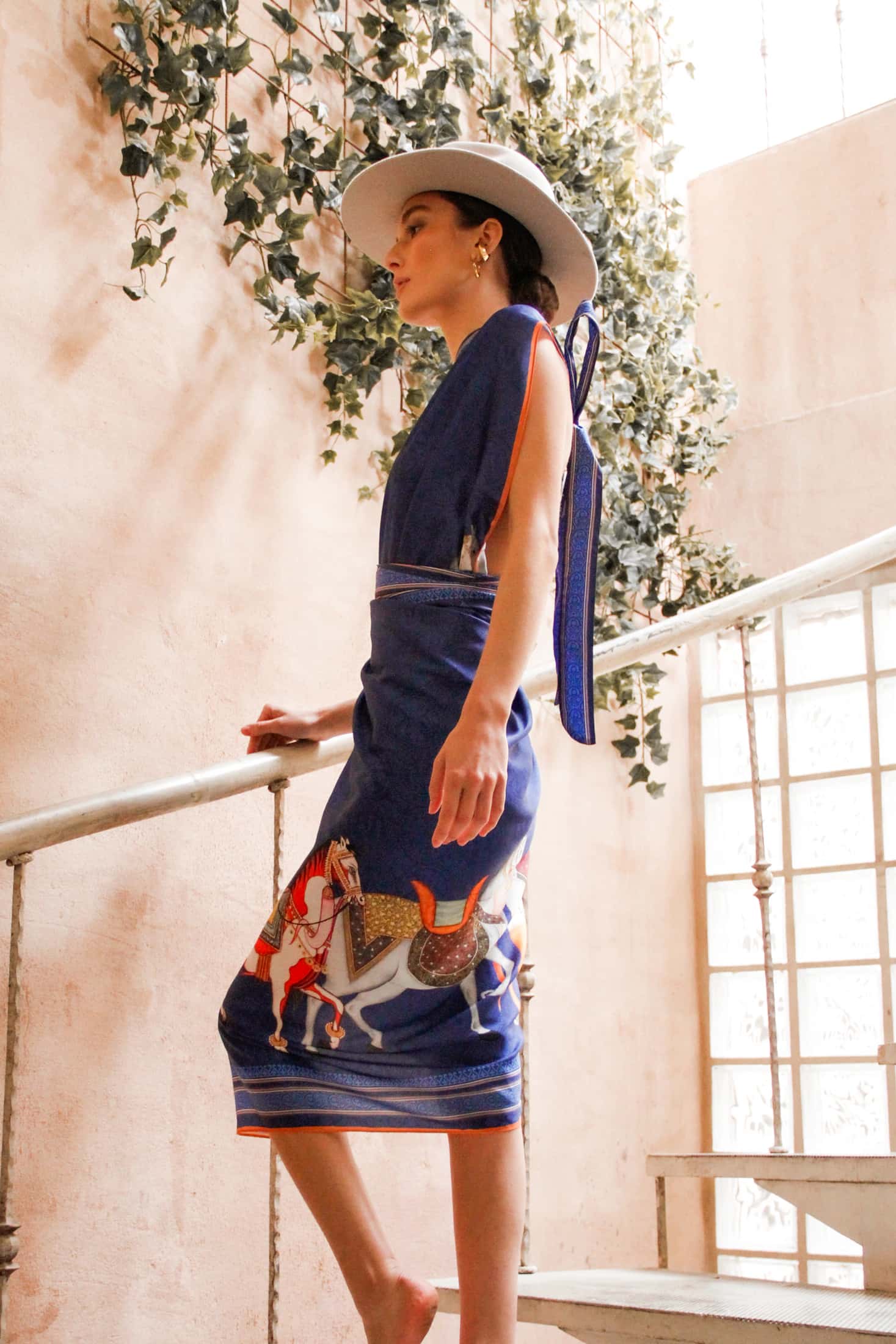 Sari Pallium, Azul/ Vestido - Falda - miniatura 3