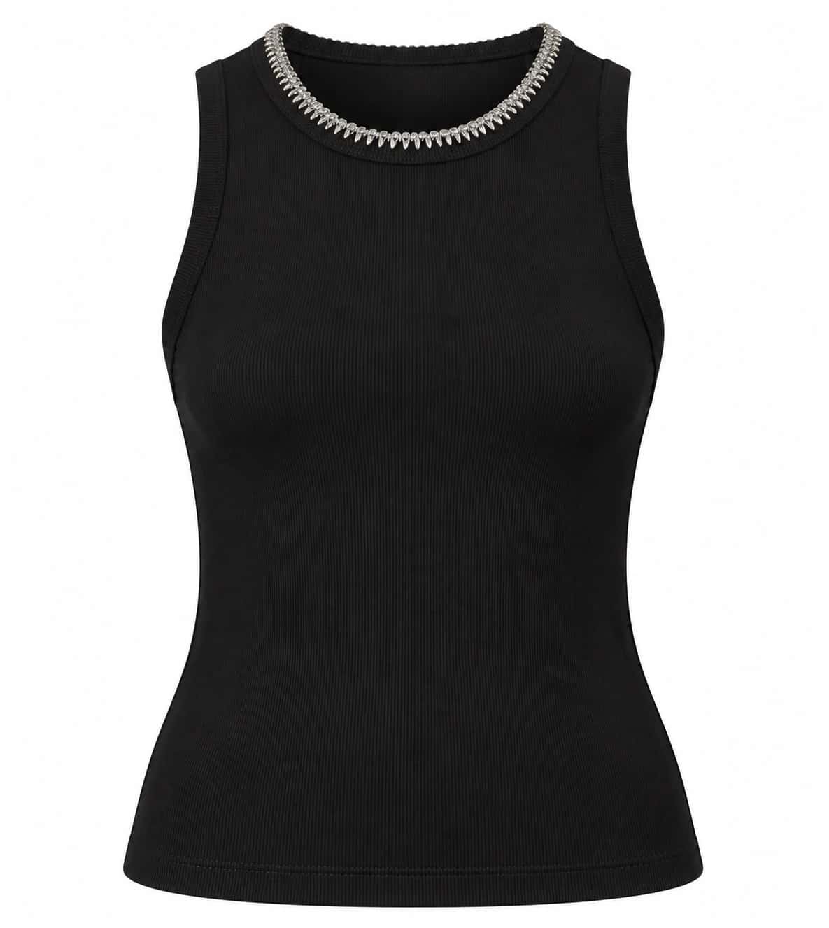 ELODIE TANK TOP BLACK - miniatura 1