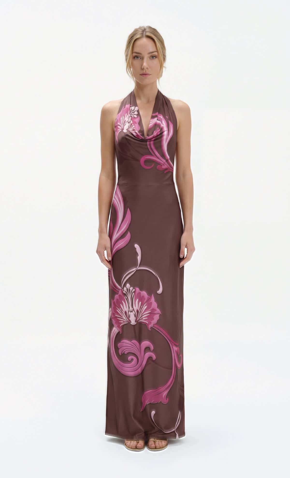 Vestido largo Moonflower Brown