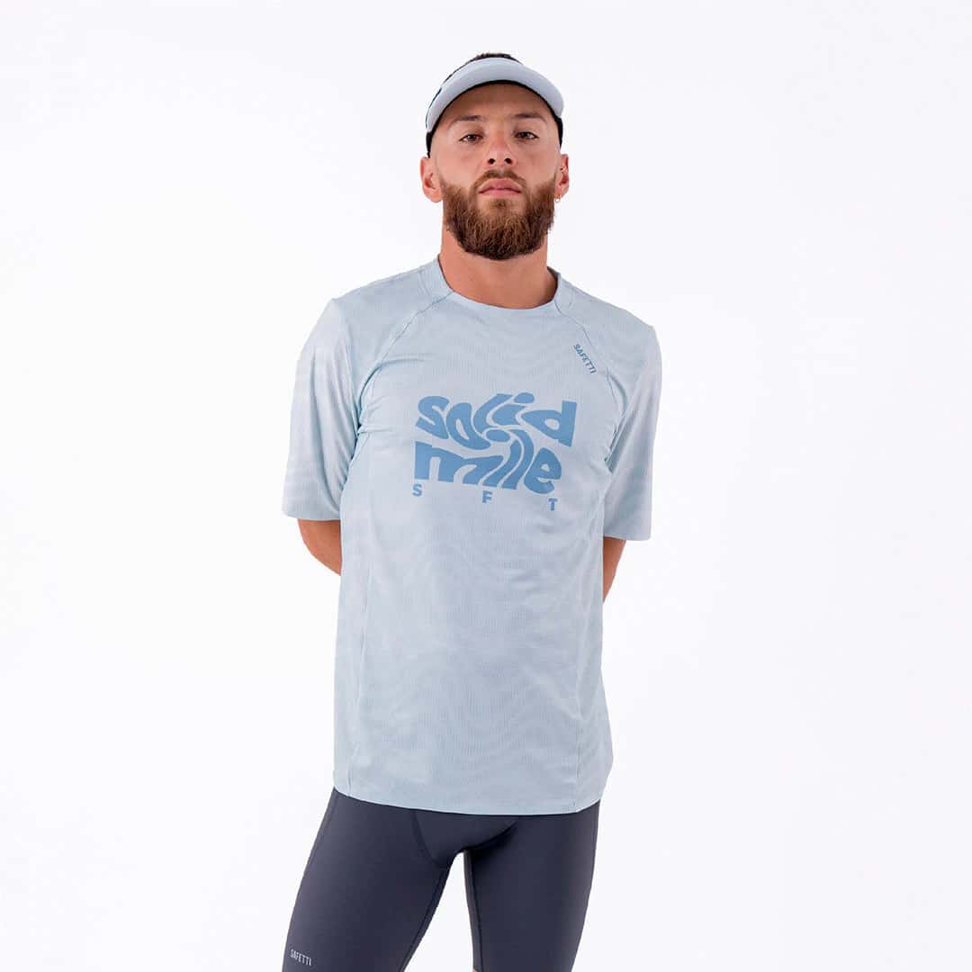 CAMISETA RUNNING MANGA CORTA PRO 405 AZUL CLARO PARA HOMBRE - miniatura 1