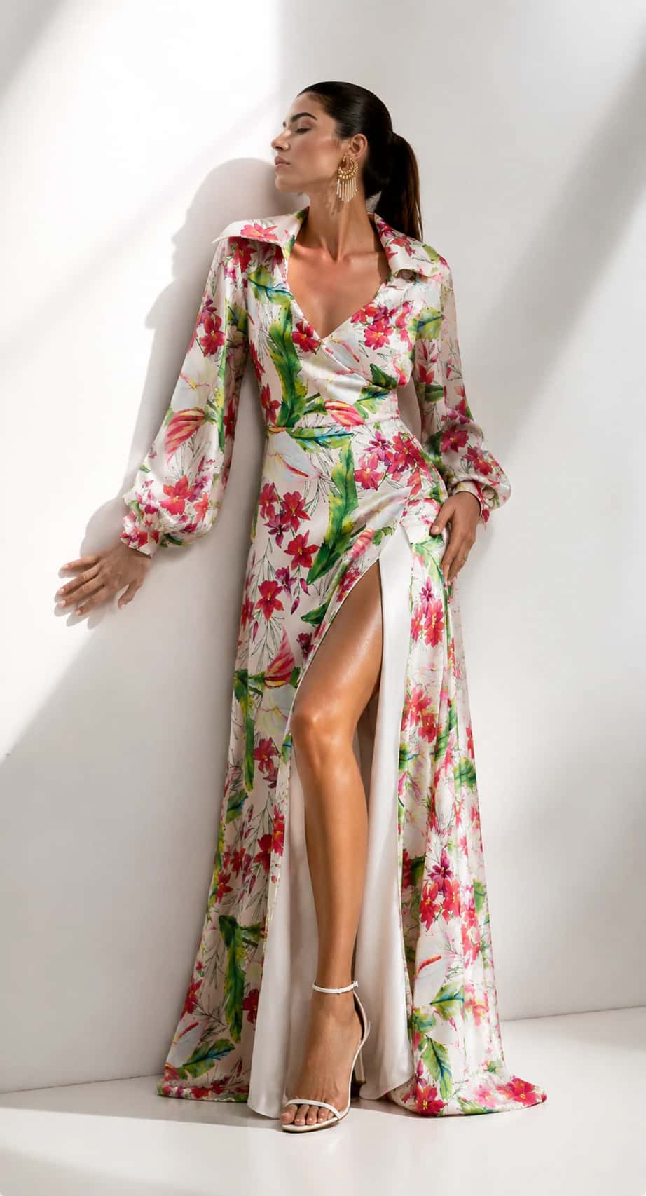 Vestido Balisia Flores Fondo Rosa - miniatura 2
