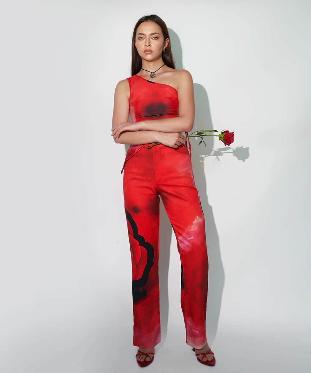 Howdy Pants in Rose Red