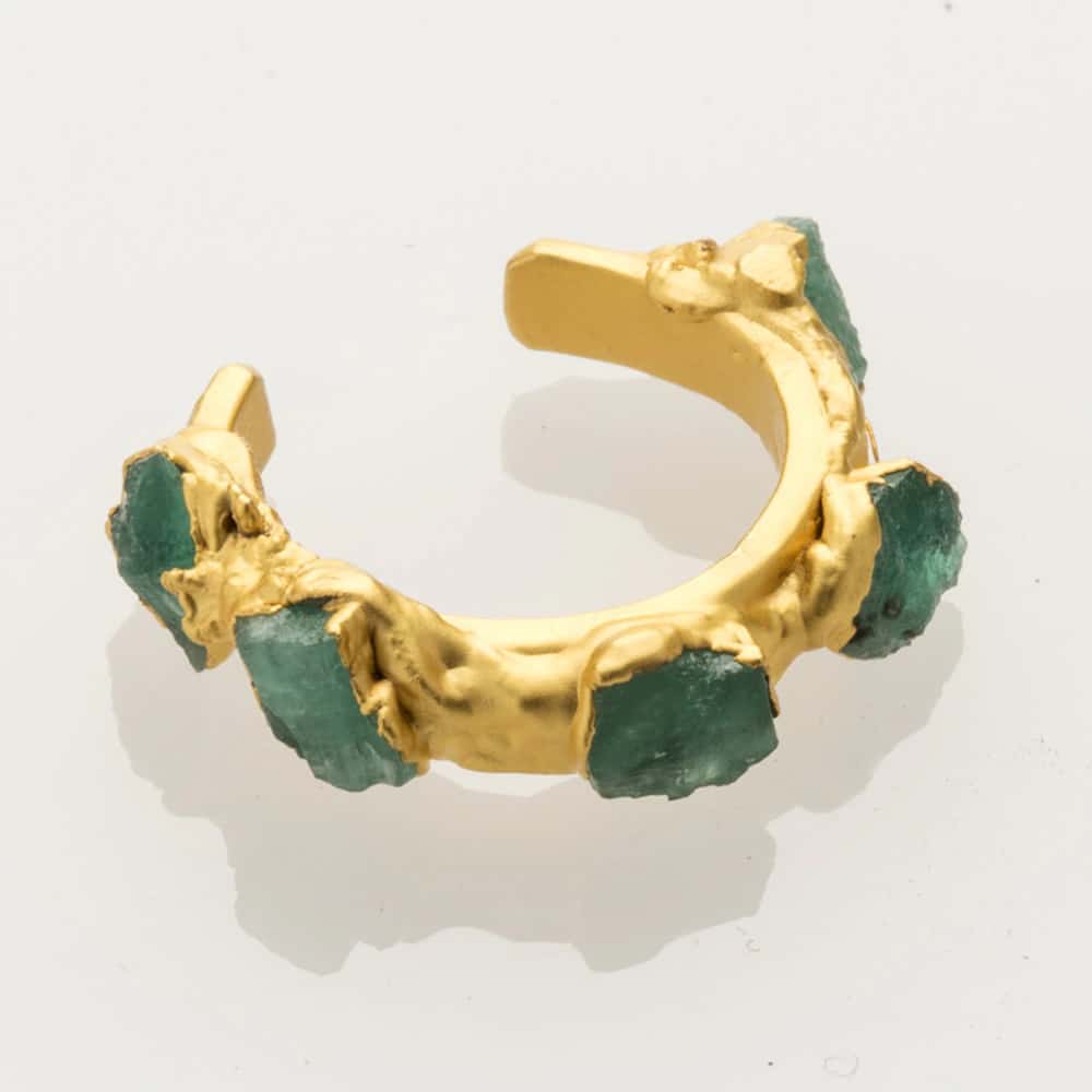 Rough Emerald EarCuff