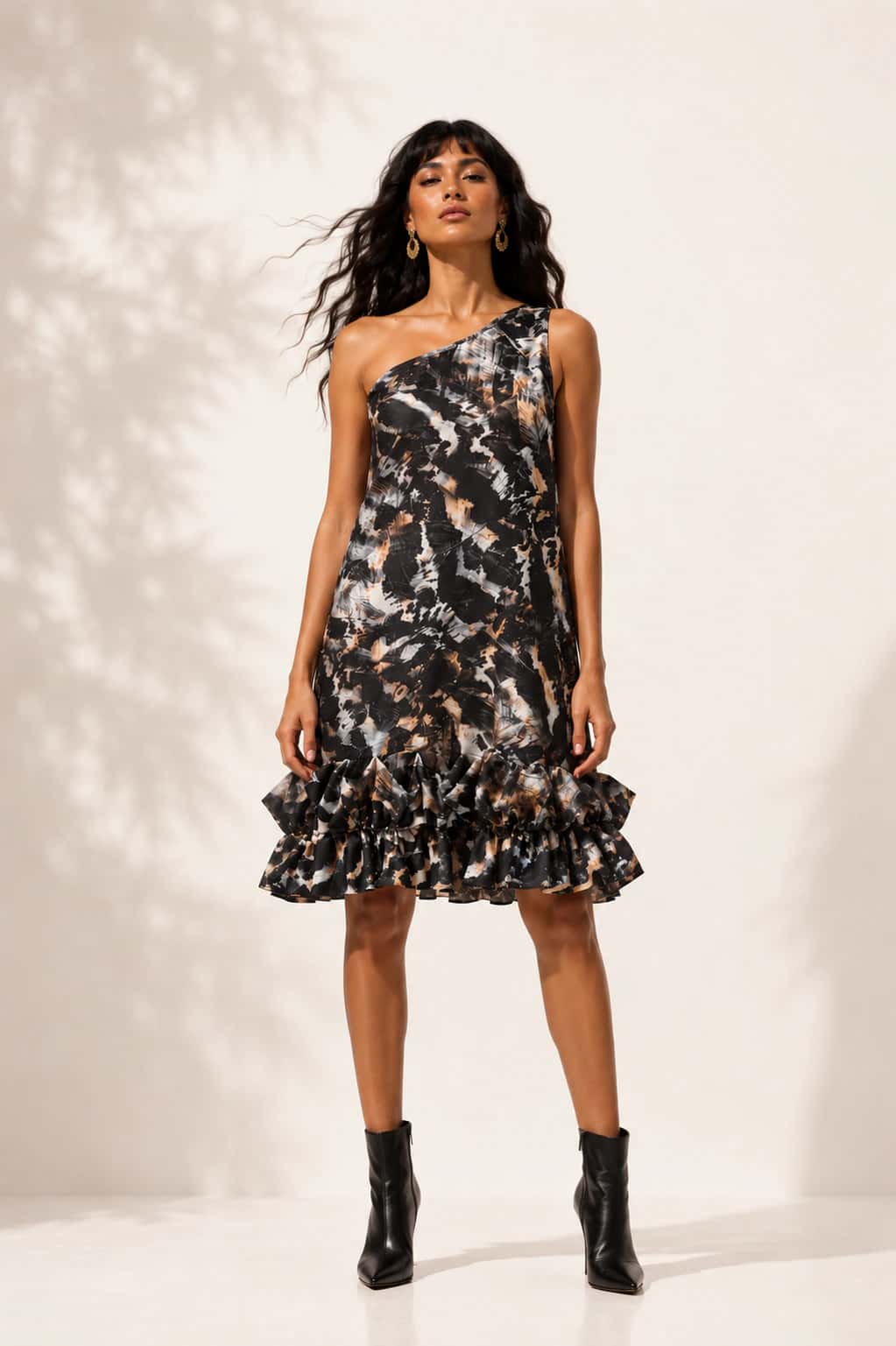 Vestido Chiquima Feathers Negro - miniatura 1